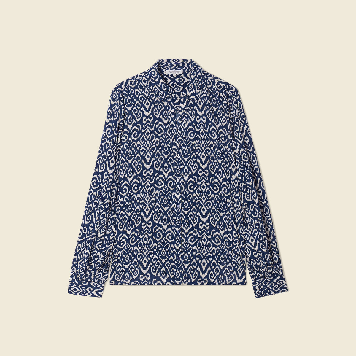 Blouse manches longues bleu marine femme