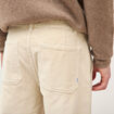 Pantalon droit en velours longueur 32 sable homme