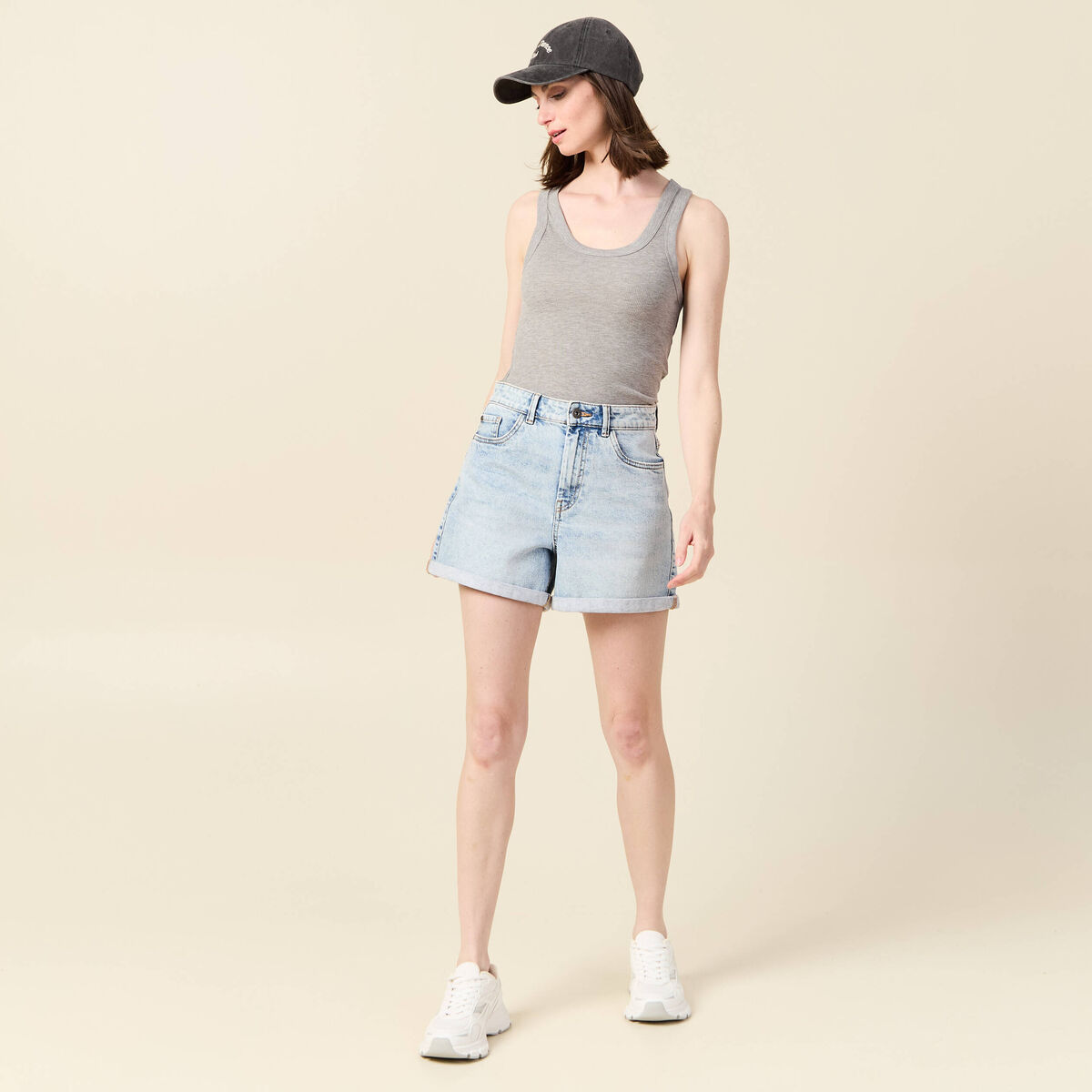 Débardeur éco-responsable gris femme