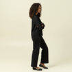 Chemise manches longues broderie coton noir femme