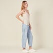 Pull débardeur bretelles ecru femme