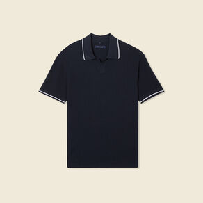 Polo manches courtes bleu marine homme