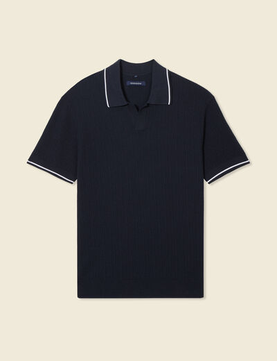 Polo manches courtes bleu marine homme
