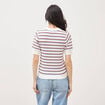 Polo manches courtes ecru femme