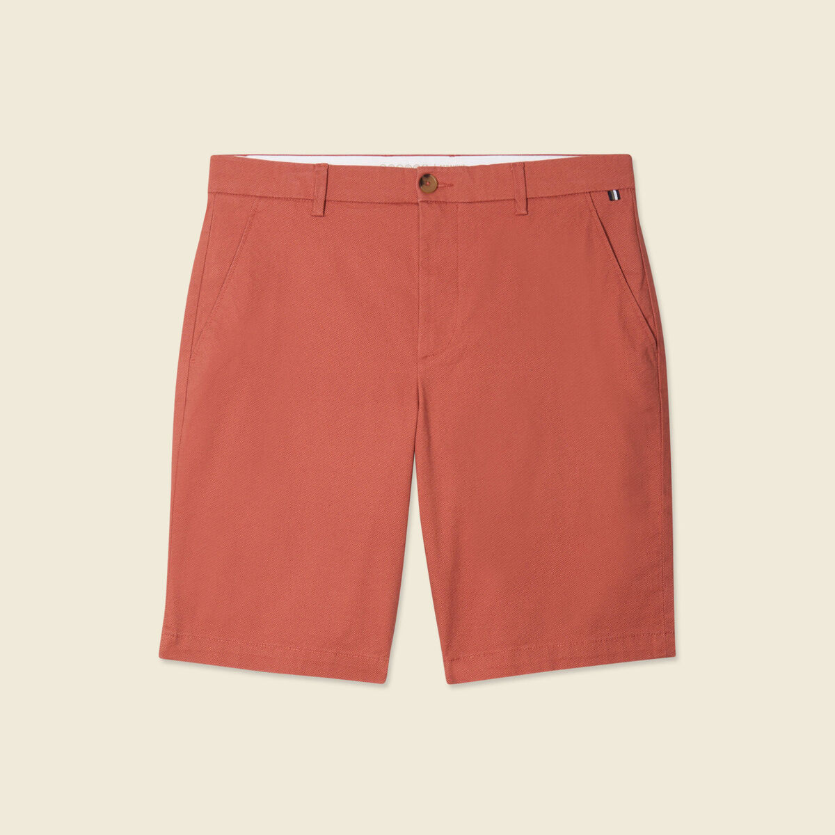 Bermuda droit éco-responsable rose homme