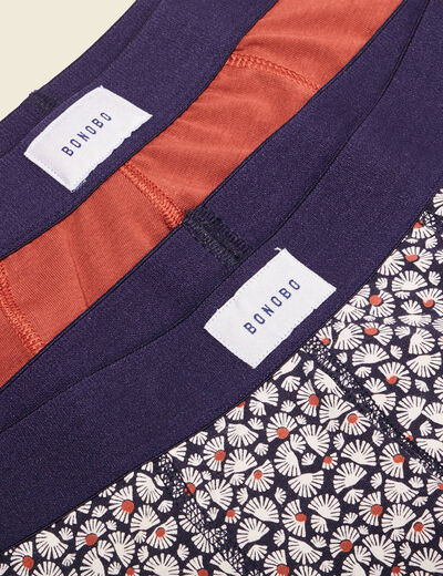 Lot 2 boxers marron cognac homme
