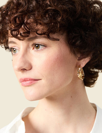 Boucles d'oreilles créoles couleur or femme