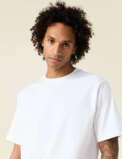 T-shirt manches courtes blanc homme