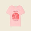 T-shirt manches courtes rose femme