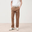 Chino coupe droite longueur 32 marron homme