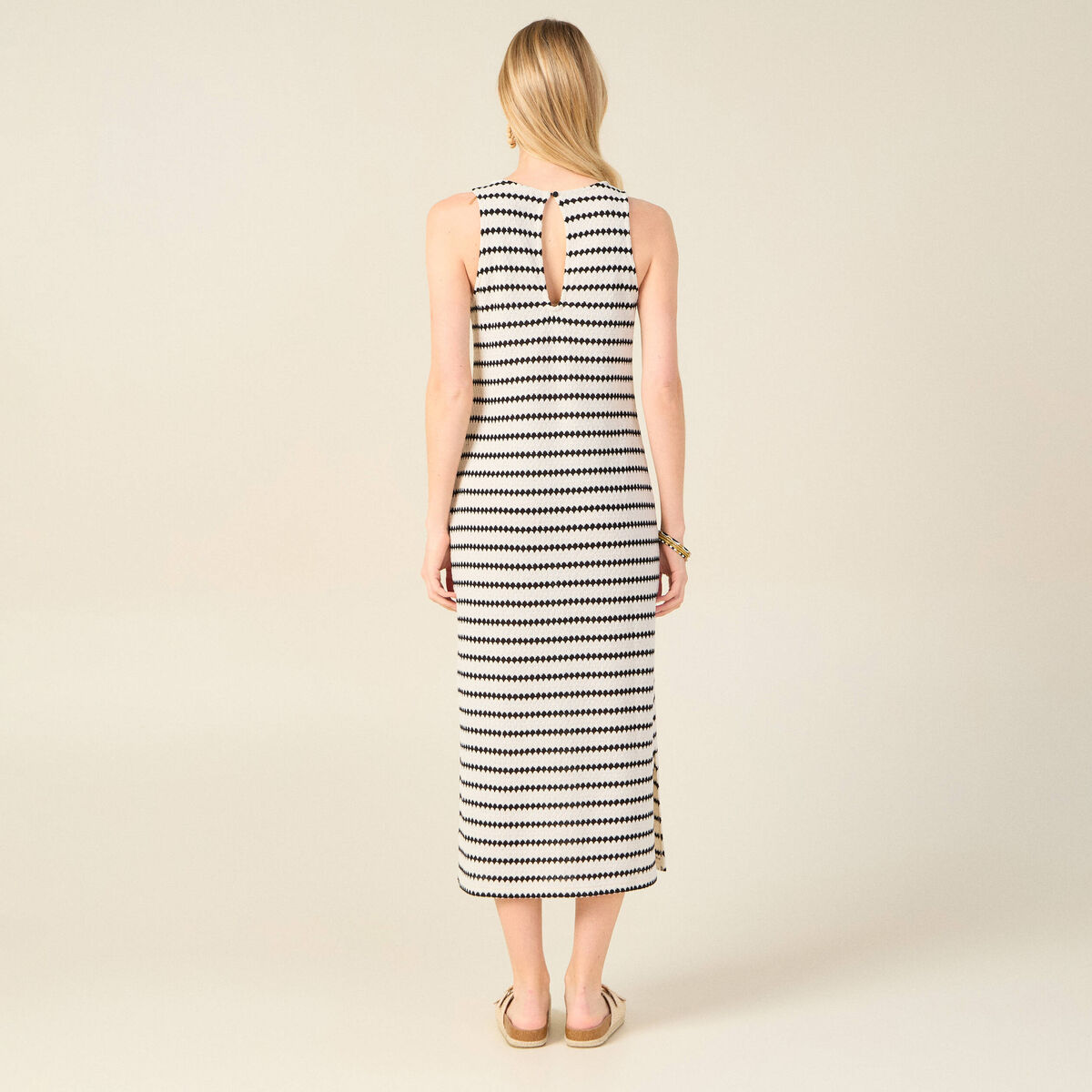 Robe longue éco-responsable blanc femme