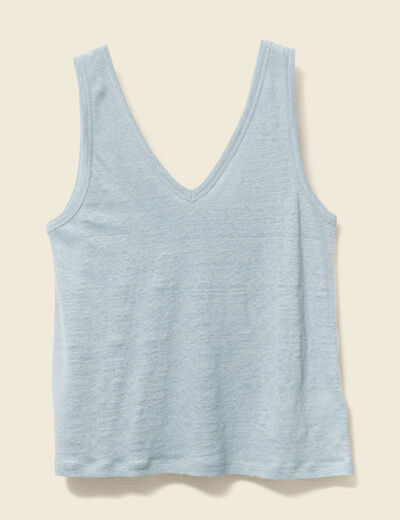 Débardeur sans manches bleu gris femme