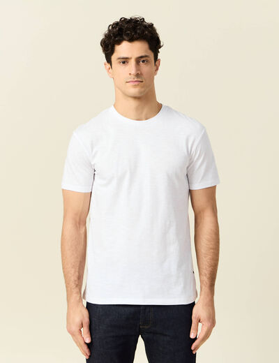 T-shirt Instinct col rond blanc homme