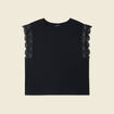 T-shirt manches courtes noir femme