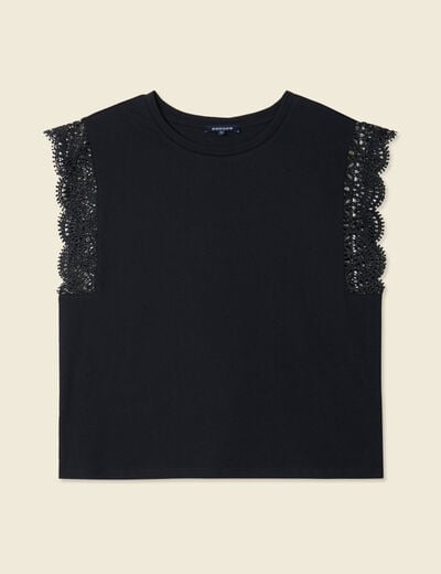 T-shirt manches courtes noir femme