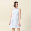 Robe sans manches col montant ecru femme