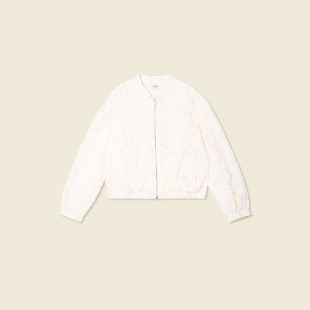 Veste broderie anglaise ecru femme