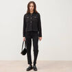 Jeans mom 7/8&egrave;me denim noir femme