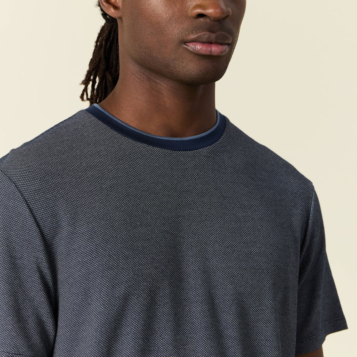 T-shirt manches courtes bleu marine homme