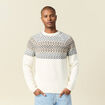 Pull manches longues ecru homme