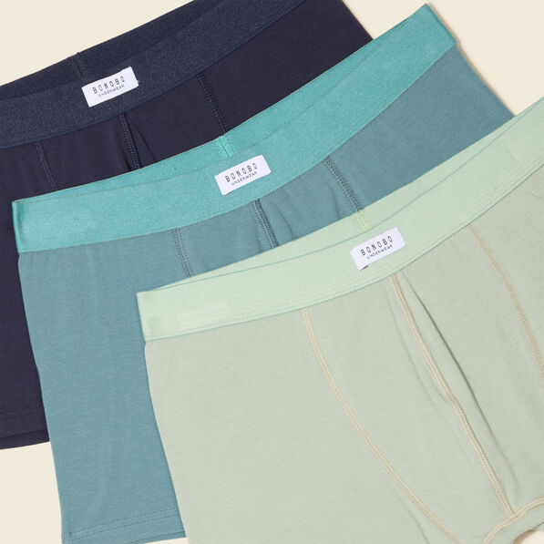 Lot 3 boxers vert foncé homme