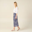 Jupe longue portefeuille bleu marine femme