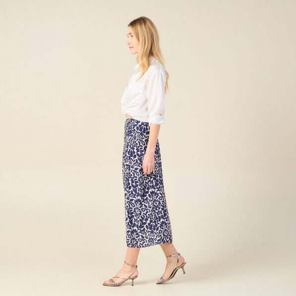 jupe longue portefeuille bleu marine femme Jupe longue portefeuille bleu marine femme