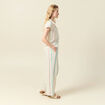 Blouse manches courtes blanc femme