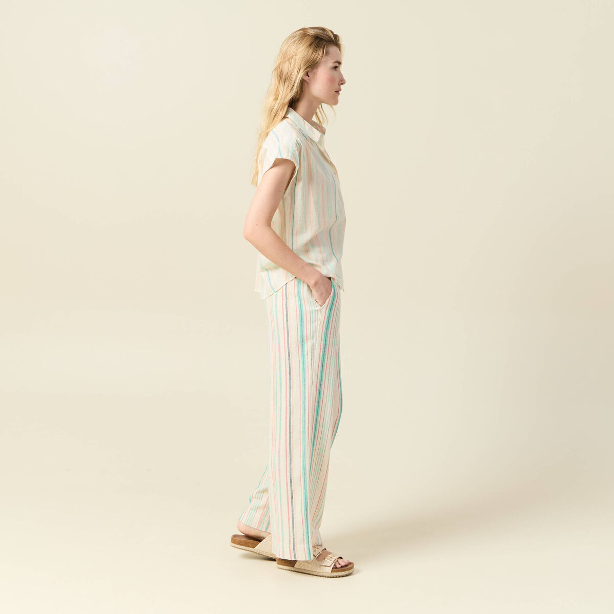 Blouse manches courtes blanc femme