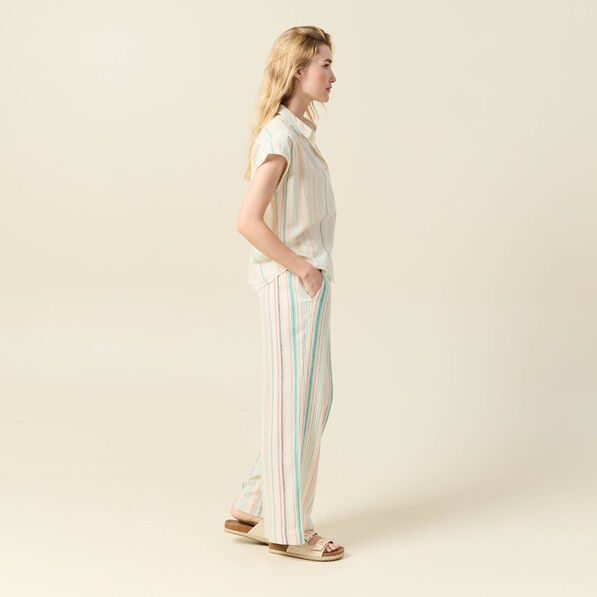 Blouse manches courtes blanc femme