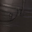 Tregging skinny denim noir enduit femme