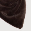 Col en fausse fourrure doubl&eacute; marron fonc&eacute; femme