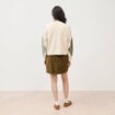 Pull col rond manches longues vert pastel femme