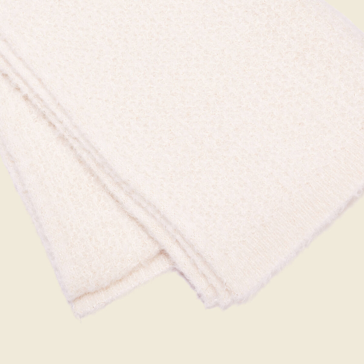 Écharpe tricotée creme femme