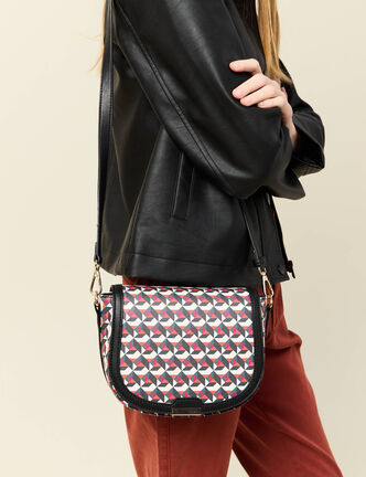 Sac rond &agrave; bandouli&egrave;re multicolore femme