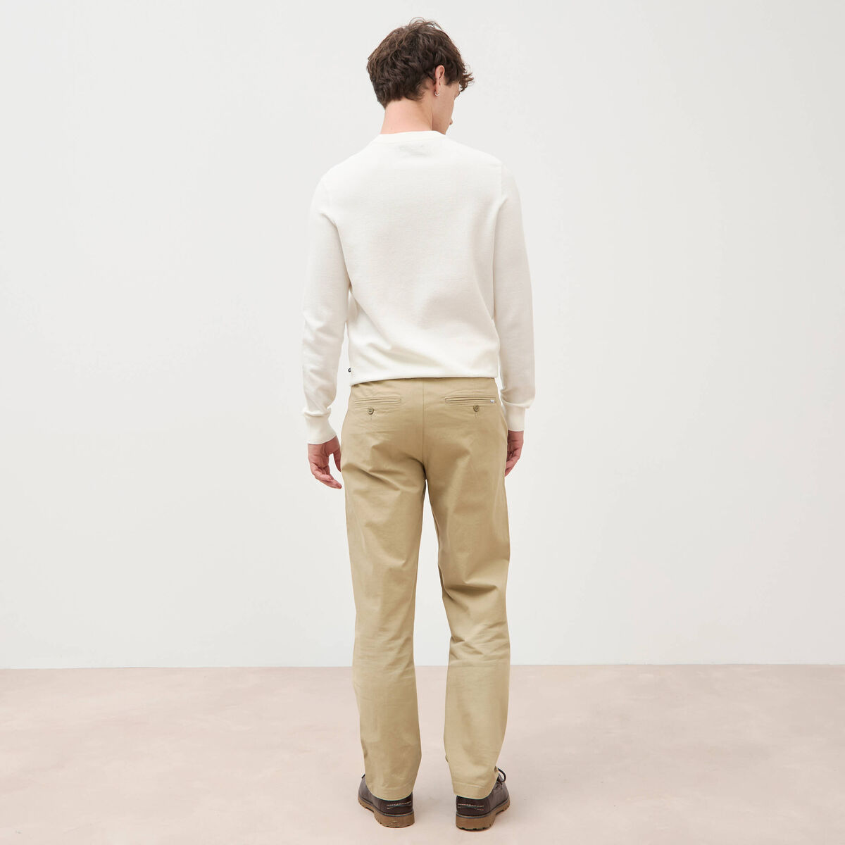 Pantalon regular longueur 32 taupe homme