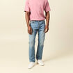 Jeans straight longueur 32 en coton denim stone homme