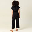 Combinaison pantalon ceinturée noir femme
