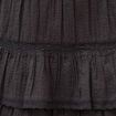 Mini-jupe fluide en coton doubl&eacute;e noir femme