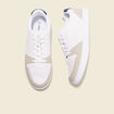 Baskets plates à lacets blanc homme