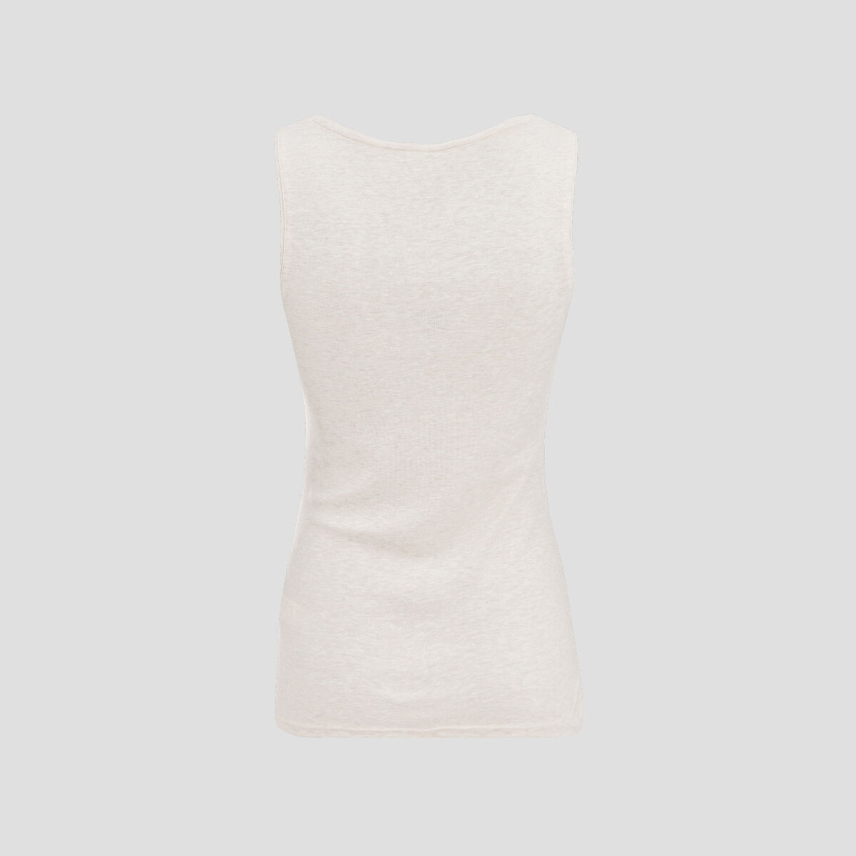 Débardeur femme uni col arrondi Instinct beige femme