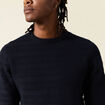 Pull manches longues bleu marine homme