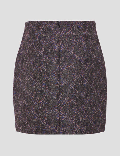 Jupe droite multicolore femme