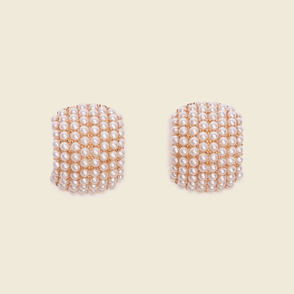 Boucles d'oreilles clous blanc femme