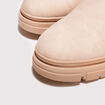 Bottines chelsea crantées creme femme