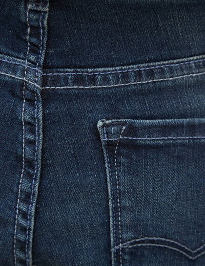 Jeans girlfriend taille haute denim dirty femme