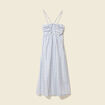 Robe sans manches en coton bleu clair femme