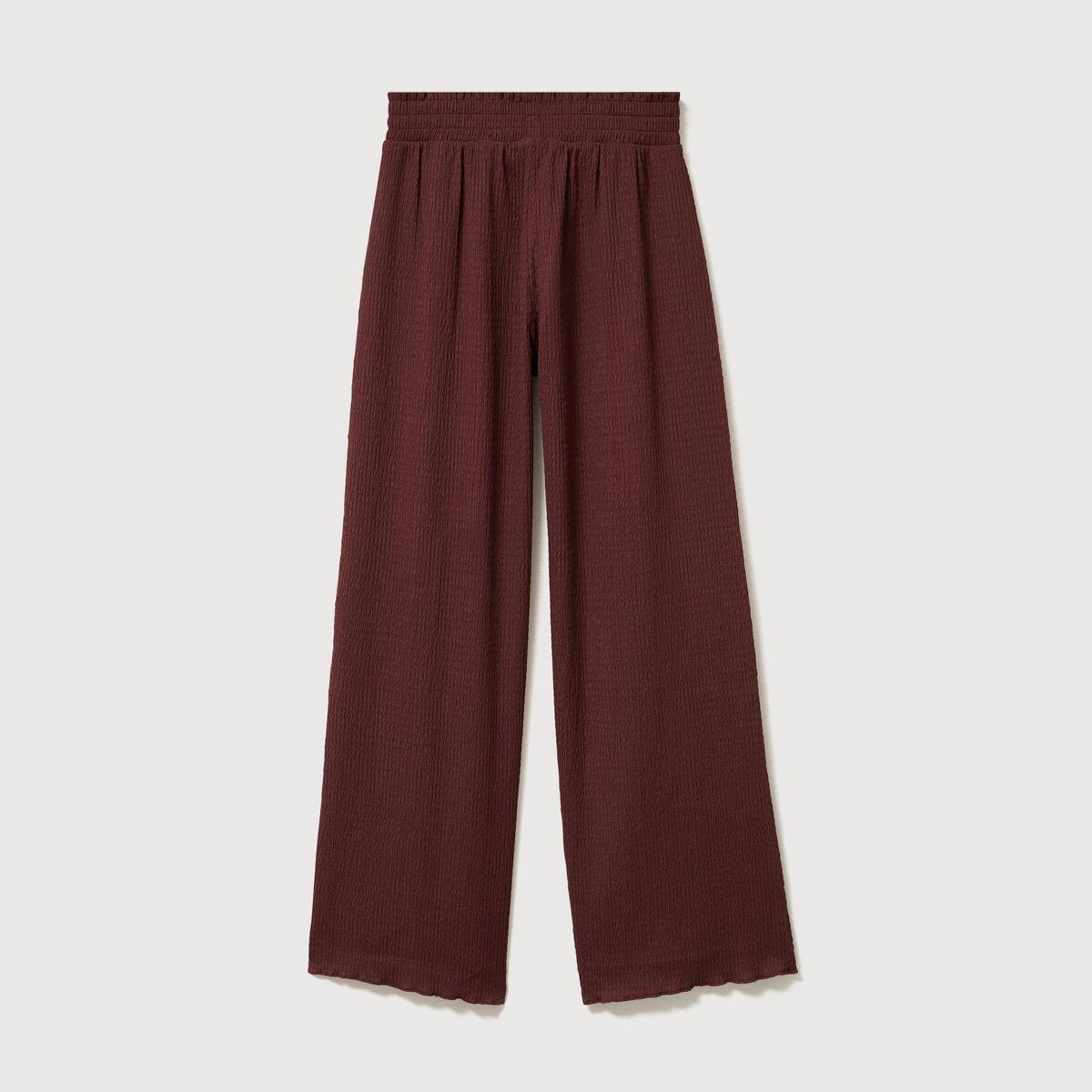 Pantalon loose avec ceinture marron cognac femme