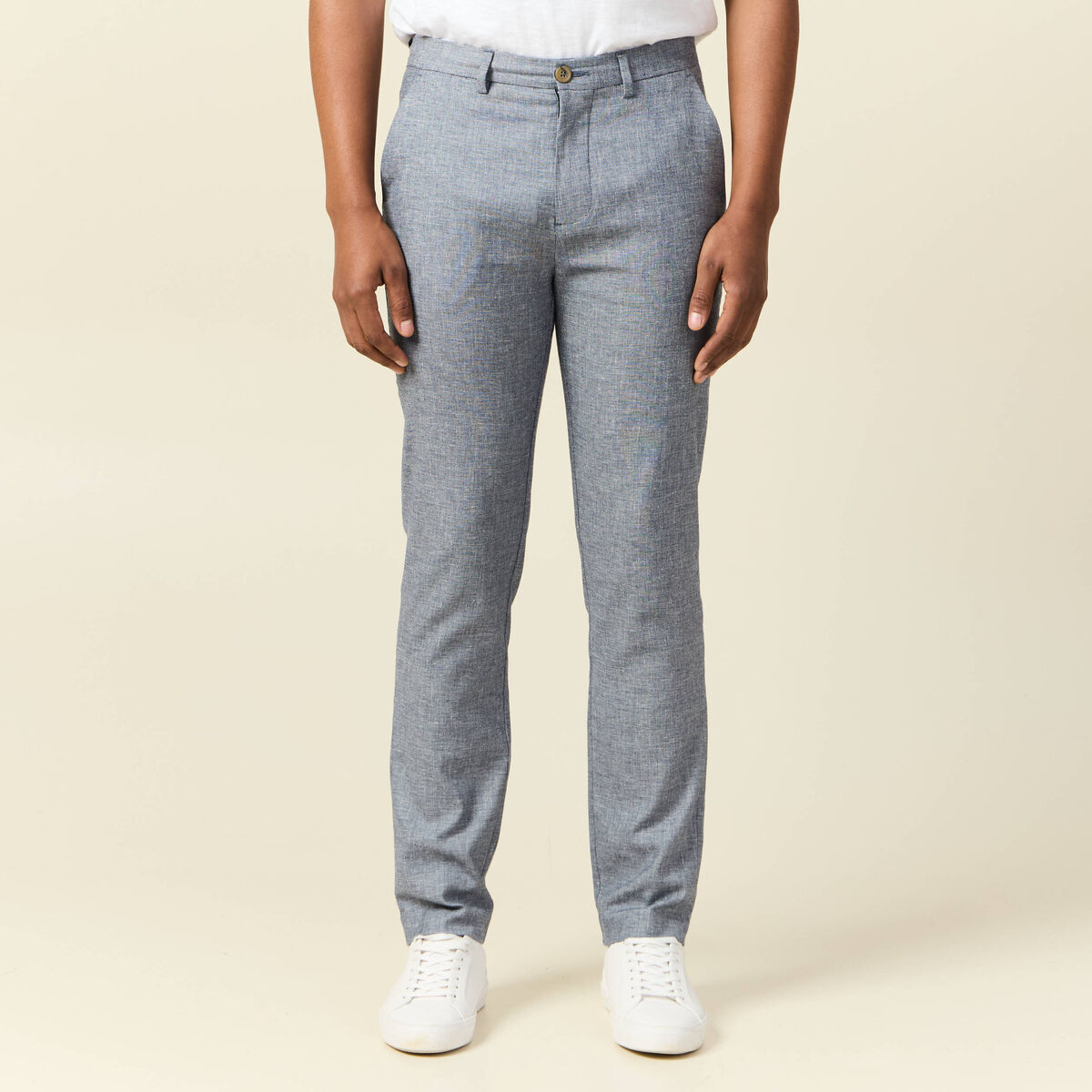 Pantalon chino bleu marine homme