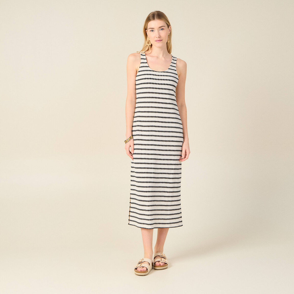 Robe longue éco-responsable blanc femme